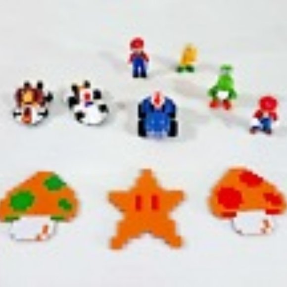 Lot of Nintendo Mario Bros. Luigi Yoshi Mushroom Figures 10 pieces - Picture 2 of 8